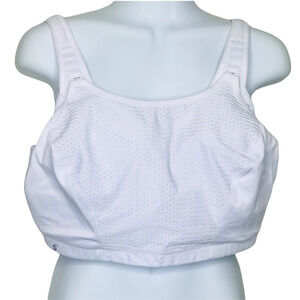 Glamorise SPORT 1166 Wire Free Bra 40H White NWOT